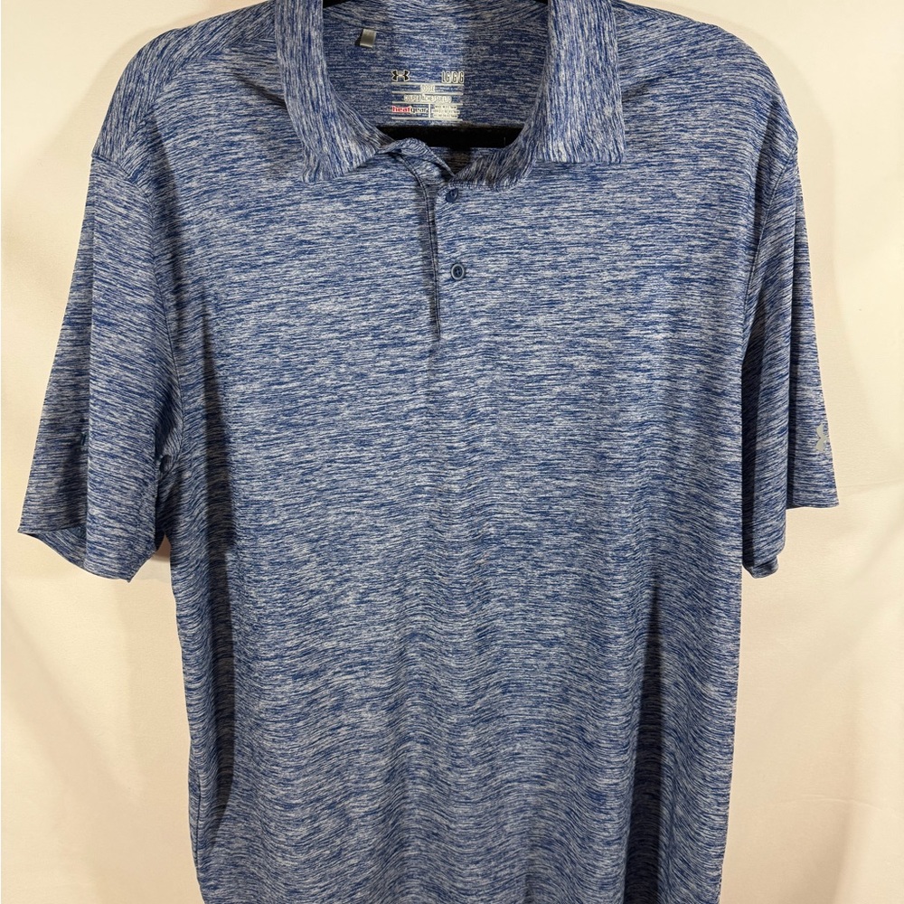 Under Armour Heathered Blue Polo Shirt